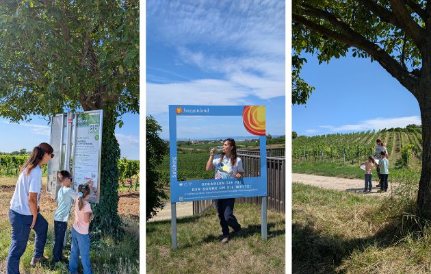 Wandern mit Kindern Weinweg Gols Denni autside