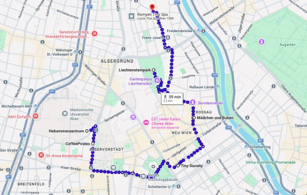 Unterwegs im Neunten Google Maps