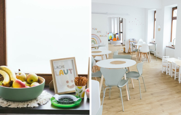 Kinderspielraum Babycafe Partyraum Lemoni Wien Jause