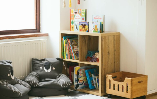 Kinderspielraum Babycafe Partyraum Lemoni Wien Leseecke