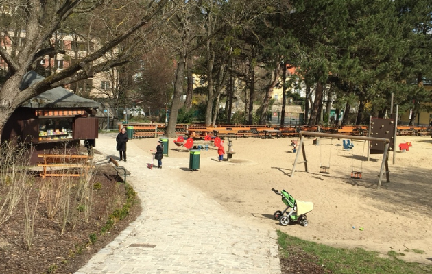 Poetzleinsdorf Schlosspark Spielplatz Kiosk